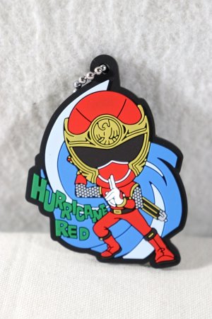 Photo1: Ninpu Sentai Hurricaneger / Rubber Key Chain Hurricane Red (1)